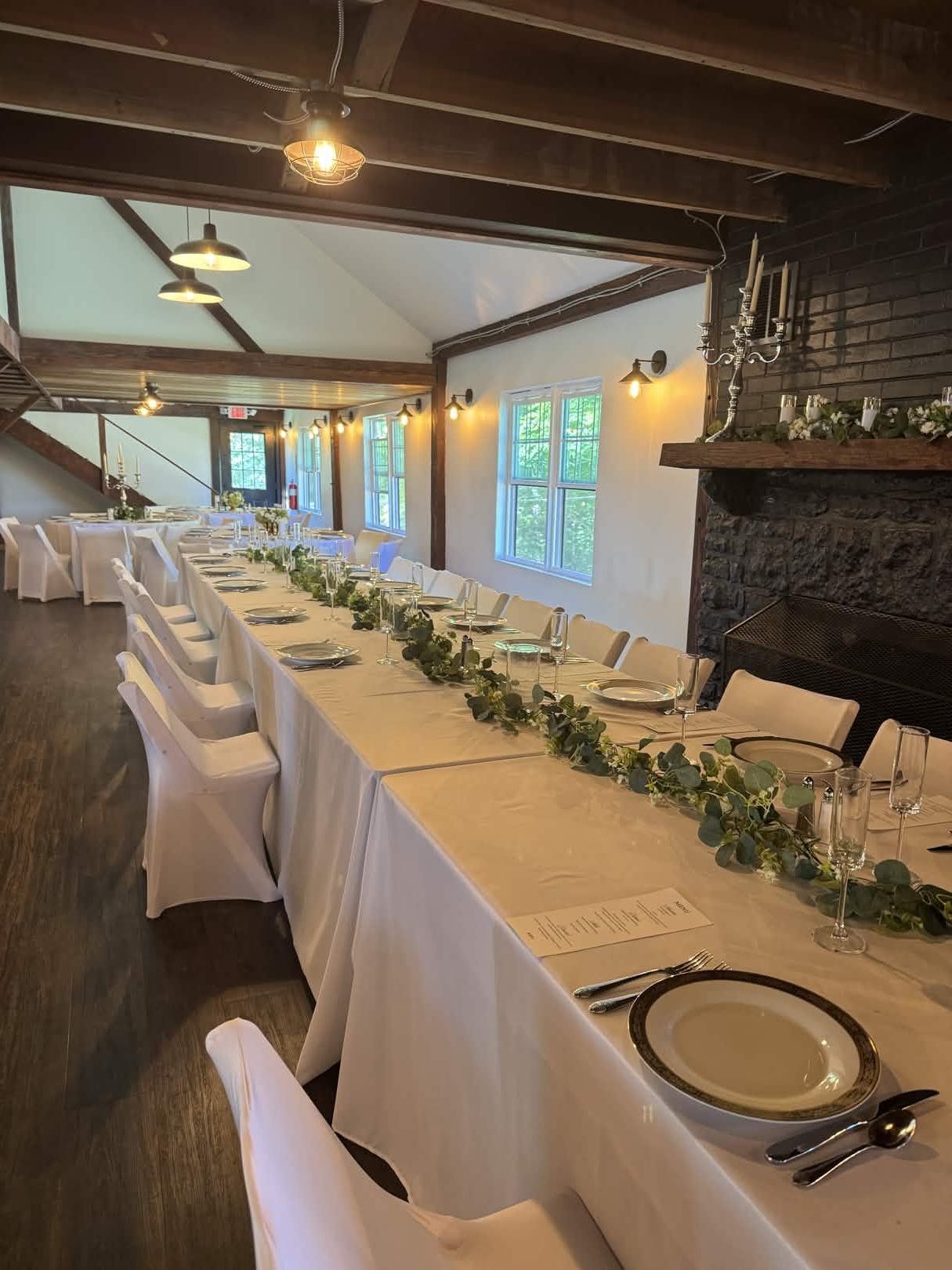 Long Table with Greenery